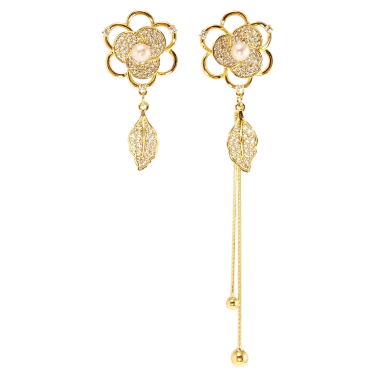 Сережки Xuping JEAN GOUJON Позолота 14K пусети Квіткова асиметрія фото №14 Сережки Xuping JEAN GOUJON Позолота 14K пусети Квіткова асиметрія фото №14