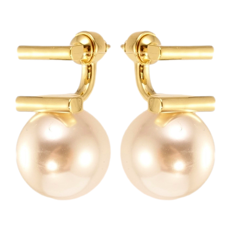 Сережки Xuping JEAN GOUJON Позолота 14K пусети Перлинний модерн ø 14мм фото №12