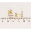 Сережки Xuping JEAN GOUJON Позолота 14K пусети Кристальні доріжки фото №2