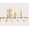 Сережки Xuping JEAN GOUJON Позолота 14K пусети Круги з квіточками ø 9мм фото №2 Сережки Xuping JEAN GOUJON Позолота 14K пусети Круги з квіточками ø 9мм фото №2