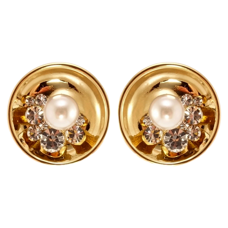 Сережки Xuping JEAN GOUJON Позолота 14K пусети Круги з цирконієм та перлами ø фото №22 Сережки Xuping JEAN GOUJON Позолота 14K пусети Круги з цирконієм та перлами ø фото №22