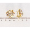 Серьги Xuping JEAN GOUJON Позолота 14K итальянский замок Ромбы с россыпью кристаллов фото №2
