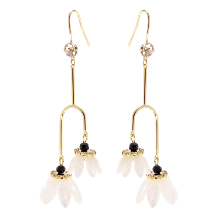 Серьги Xuping JEAN GOUJON Позолота 14K французский замок Цветочная нежность фото №4
