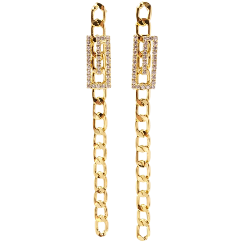 Серьги Xuping JEAN GOUJON Позолота 14K пусеты Цепочка узор на одну сторону фото №5 Серьги Xuping JEAN GOUJON Позолота 14K пусеты Цепочка узор на одну сторону фото №5