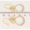 Серьги Xuping JEAN GOUJON Позолота 14K французский замок Банты с колечками инкрустация цирконием фото №2 Серьги Xuping JEAN GOUJON Позолота 14K французский замок Банты с колечками инкрустация цирконием фото №2