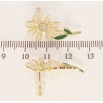 Сережки Xuping JEAN GOUJON Позолота 14K пусети Квіточки з пофарбовані емаллю фото №2
