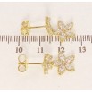Сережки Xuping JEAN GOUJON Позолота 14K пусети Кристальні квіточки фото №2 Сережки Xuping JEAN GOUJON Позолота 14K пусети Кристальні квіточки фото №2