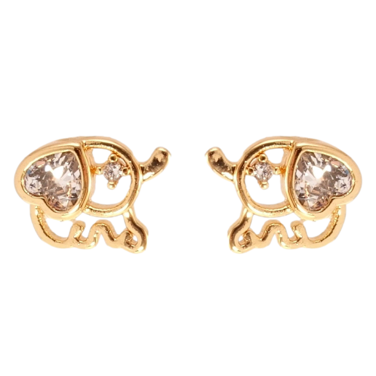 Серьги детские Xuping Позолота 18K пусеты Слоники фото №11 Серьги детские Xuping Позолота 18K пусеты Слоники фото №11