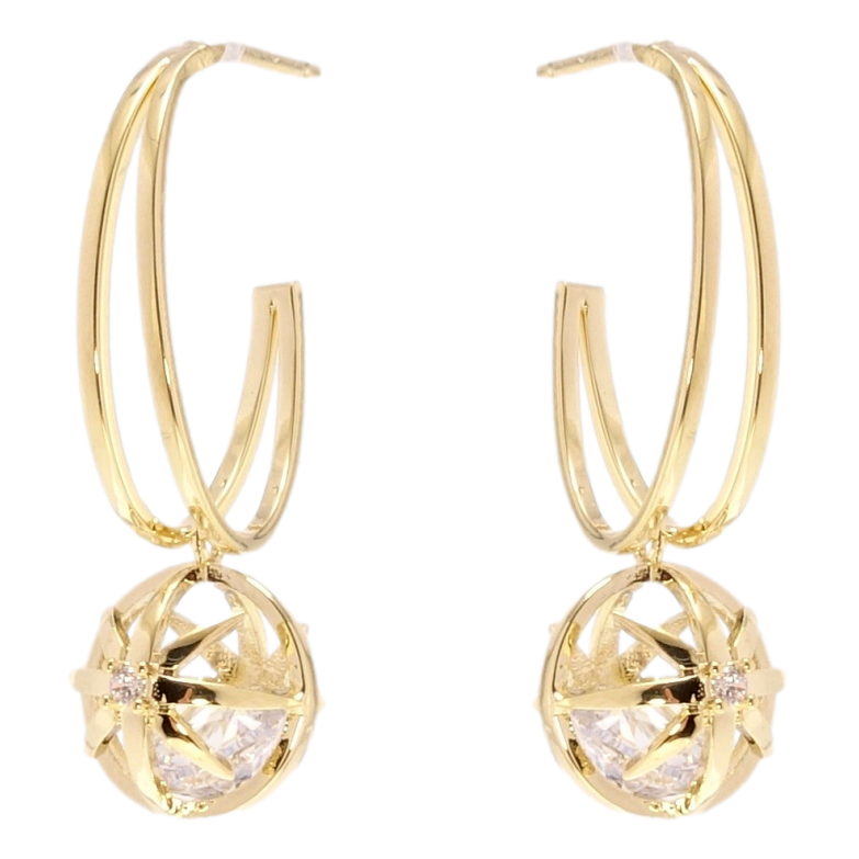 Серьги Xuping JEAN GOUJON Позолота 14K пусеты Шарики с кристаллами на фото №11 Серьги Xuping JEAN GOUJON Позолота 14K пусеты Шарики с кристаллами на фото №11