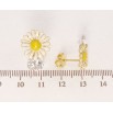 Сережки Xuping JEAN GOUJON Позолота 14K пусети Ромашки з кристалами, фарбування фото №2