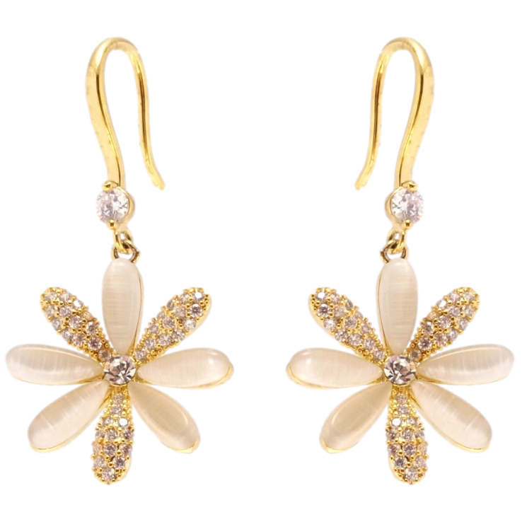 Серьги Xuping JEAN GOUJON Позолота 14K французский замок Цветочки фото №9