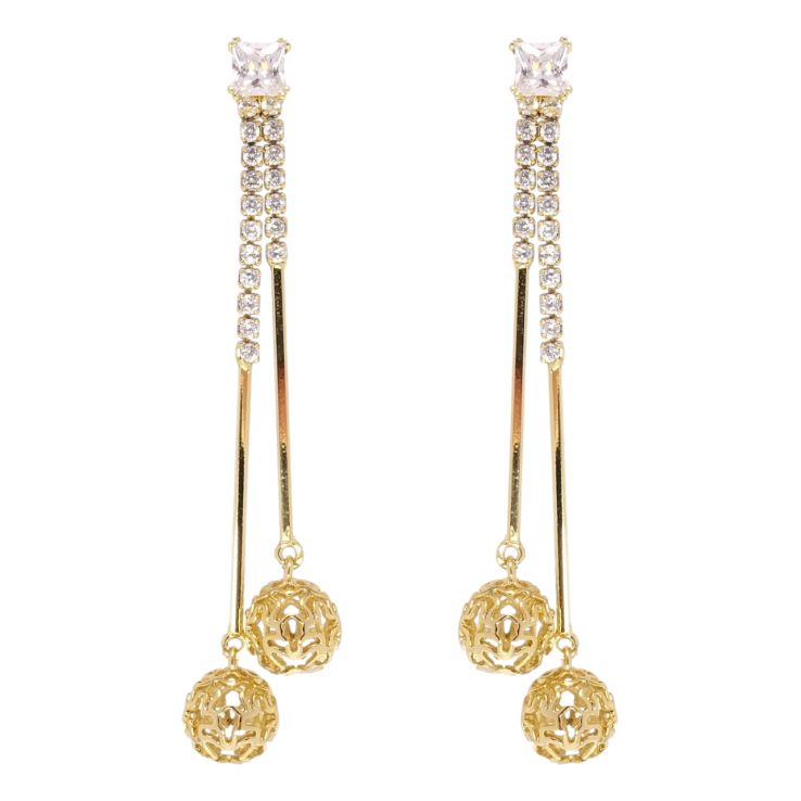 Сережки Xuping JEAN GOUJON Позолота 14K пусети Різні кульки на доріжках фото №19 Сережки Xuping JEAN GOUJON Позолота 14K пусети Різні кульки на доріжках фото №19