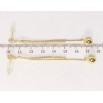 Сережки Xuping JEAN GOUJON Позолота 14K пусети Кристальний ланцюжок з кулькою фото №2