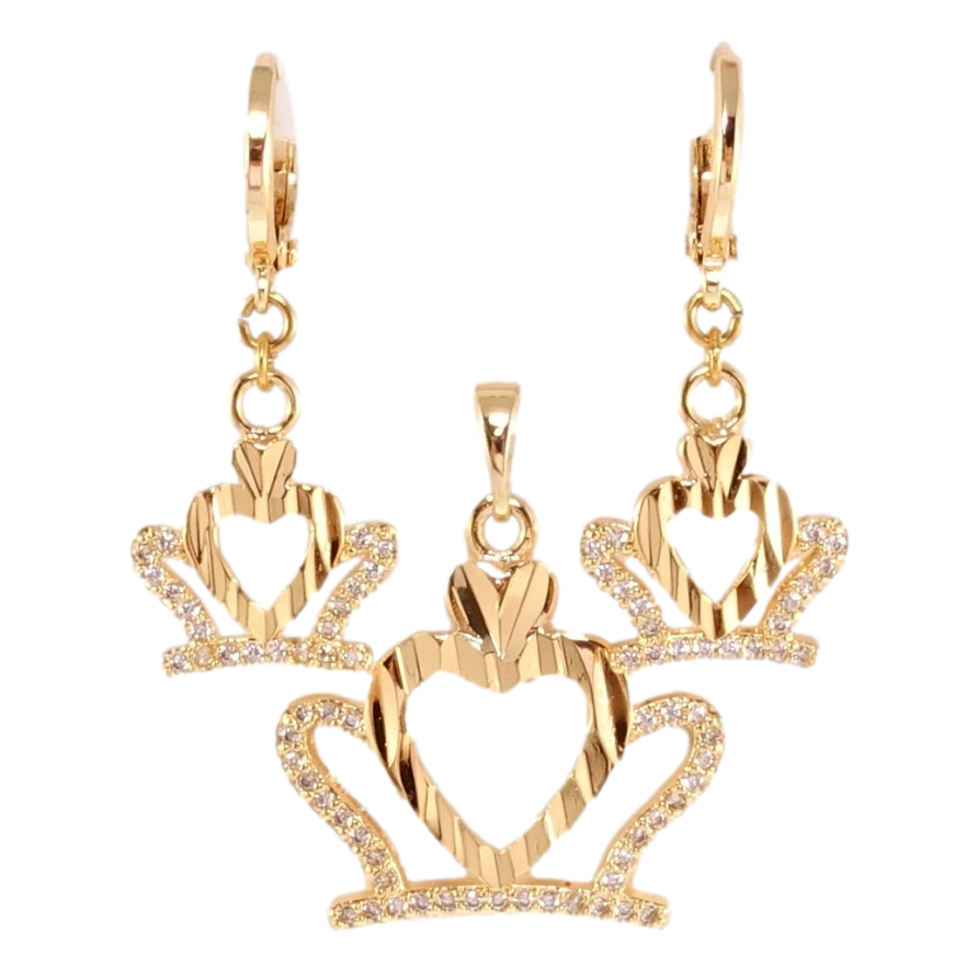 Набор Xuping M&L Цвет 18K Серьги Кулон Корона фото №1