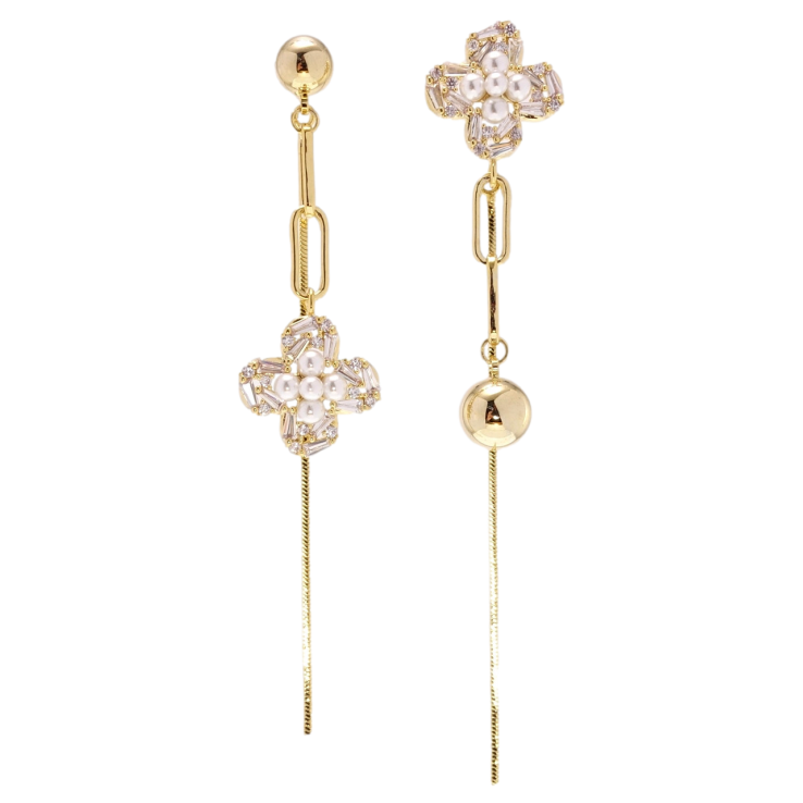 Сережки Xuping JEAN GOUJON Позолота 14K пусети Ассиметричні підвіски фото №14 Сережки Xuping JEAN GOUJON Позолота 14K пусети Ассиметричні підвіски фото №14