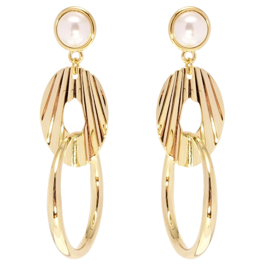 Сережки Xuping JEAN GOUJON Позолота 14K пусети Декоративні колечки фото №1