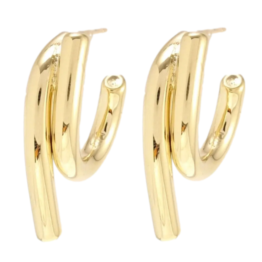 Сережки Xuping JEAN GOUJON Позолота 14K пусети Аскетичний дизайн фото №1 Сережки Xuping JEAN GOUJON Позолота 14K пусети Аскетичний дизайн фото №1