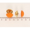 Серьги Xuping JEAN GOUJON Позолота 14K пусеты Полусферы с матовой эмалью ø 16мм фото №3