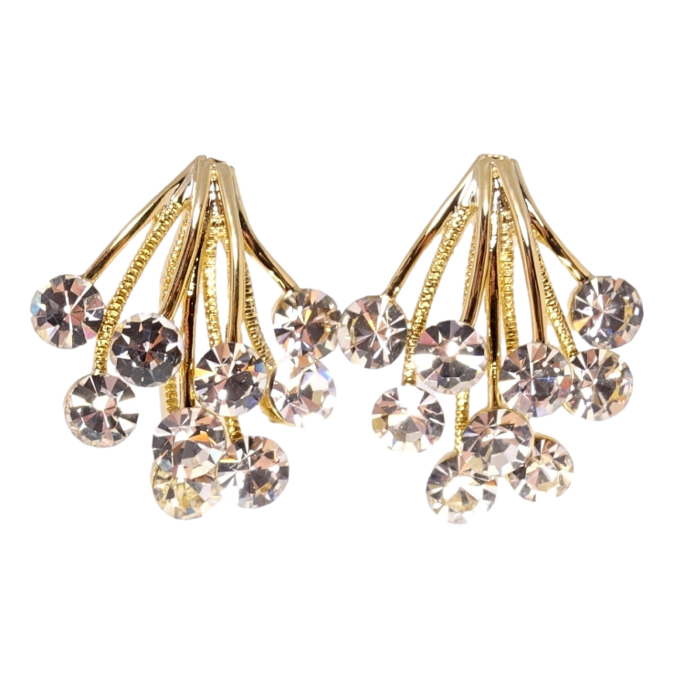 Сережки Xuping JEAN GOUJON Позолота 14K пусети Букети цирконію фото №21 Сережки Xuping JEAN GOUJON Позолота 14K пусети Букети цирконію фото №21
