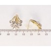 Сережки Xuping JEAN GOUJON Позолота 14K пусети Букети цирконію фото №2