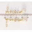 Сережки Xuping JEAN GOUJON Позолота 14K пусети Кристальні квіточки з перлинами фото №2