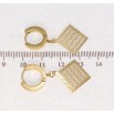 Серьги Xuping TTM Stainless Steel цвет 14K подвески на колечках Ромбы фото №2 Серьги Xuping TTM Stainless Steel цвет 14K подвески на колечках Ромбы фото №2