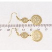 Серьги Xuping TTM Stainless Steel цвет 14K подвески французский замок Ажурные подвески фото №2 Серьги Xuping TTM Stainless Steel цвет 14K подвески французский замок Ажурные подвески фото №2