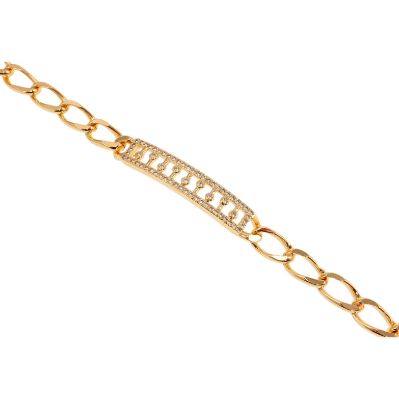 Браслет Xuping M&L Колір 18K Плетіння Панцирне та декоративна вставка з цирконієм довжина 18,5см х 7мм фото №23 Браслет Xuping M&L Колір 18K Плетіння Панцирне та декоративна вставка з цирконієм довжина 18,5см х 7мм фото №23
