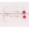 Серьги Xuping Позолота 18K французский замок Декоративные подвески с красными шариками фото №2 Серьги Xuping Позолота 18K французский замок Декоративные подвески с красными шариками фото №2