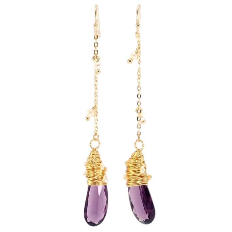 Серьги Xuping Позолота 18K подвески французский замок Декоративные кристальные подвески на цепочке фото №17