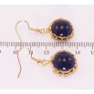 Серьги Xuping Позолота 18K французский замок Синие стеклянные полусферы в оправе из проволоки фото №3 Серьги Xuping Позолота 18K французский замок Синие стеклянные полусферы в оправе из проволоки фото №3