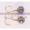 Серьги Xuping Позолота 18K французский замок Черные жемчужины на дужках фото №3