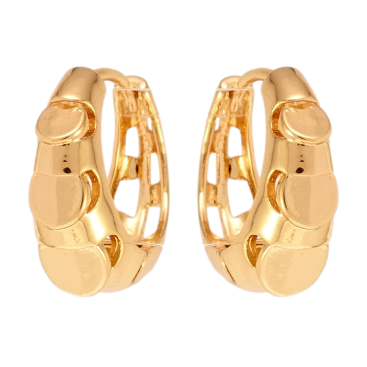 Серьги Xuping Позолота 18K колечки Фантазийный орнамент фото №20