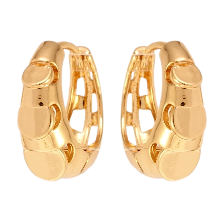 Серьги Xuping Позолота 18K колечки Фантазийный орнамент фото №1 Серьги Xuping Позолота 18K колечки Фантазийный орнамент фото №1