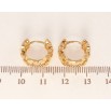 Серьги Xuping Позолота 18K колечки Резные сердечки фото №2 Серьги Xuping Позолота 18K колечки Резные сердечки фото №2