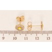 Серьги Xuping Позолота 18K пусеты Желтый Глаз Фатимы инкрустация цирконием ø 8мм фото №2 Серьги Xuping Позолота 18K пусеты Желтый Глаз Фатимы инкрустация цирконием ø 8мм фото №2