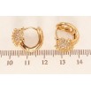 Серьги Xuping Позолота 18K колечки Ежики инкрустация цирконием фото №2 Серьги Xuping Позолота 18K колечки Ежики инкрустация цирконием фото №2