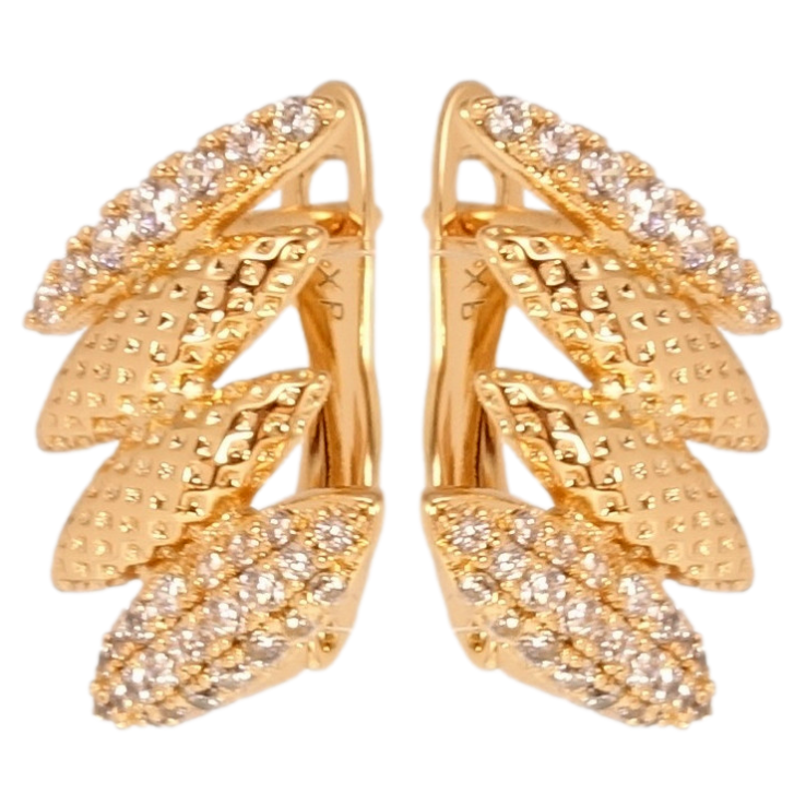 Серьги Xuping Позолота 18K английский замок Декоративные веточки фото №19
