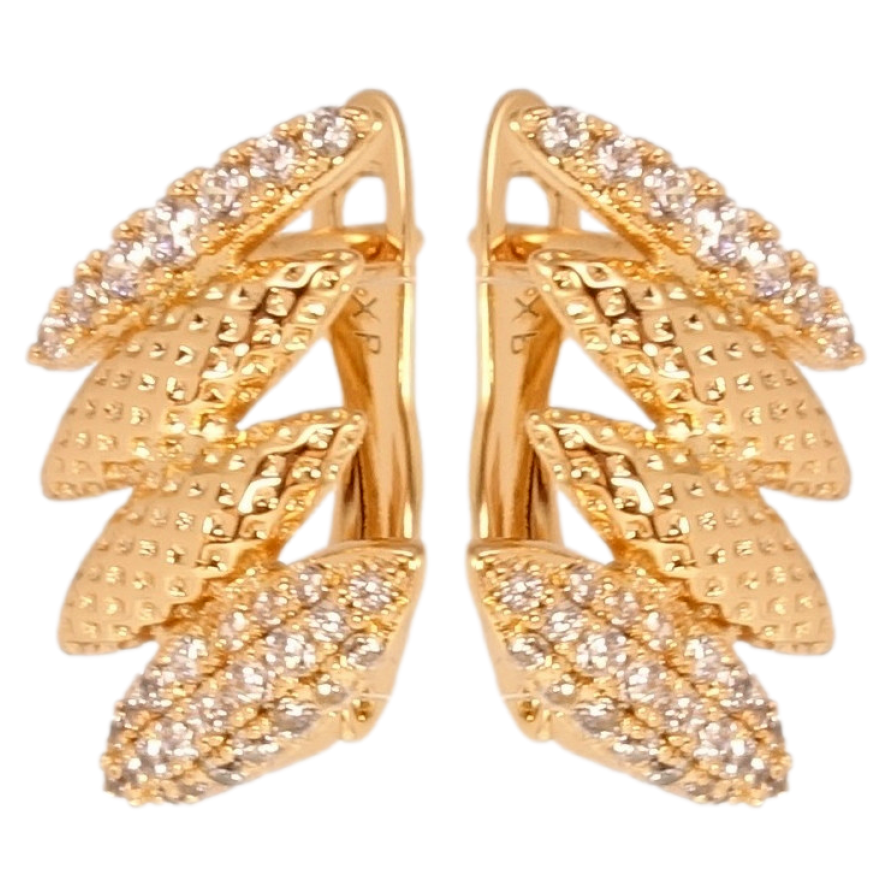 Серьги Xuping Позолота 18K английский замок Декоративные веточки фото №1 Серьги Xuping Позолота 18K английский замок Декоративные веточки фото №1