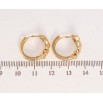 Серьги Xuping Позолота 18K колечки Косички с узором шагренью и насечками фото №2 Серьги Xuping Позолота 18K колечки Косички с узором шагренью и насечками фото №2