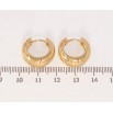 Серьги Xuping Позолота 18K колечки Объемные с узором напылением фото №2 Серьги Xuping Позолота 18K колечки Объемные с узором напылением фото №2