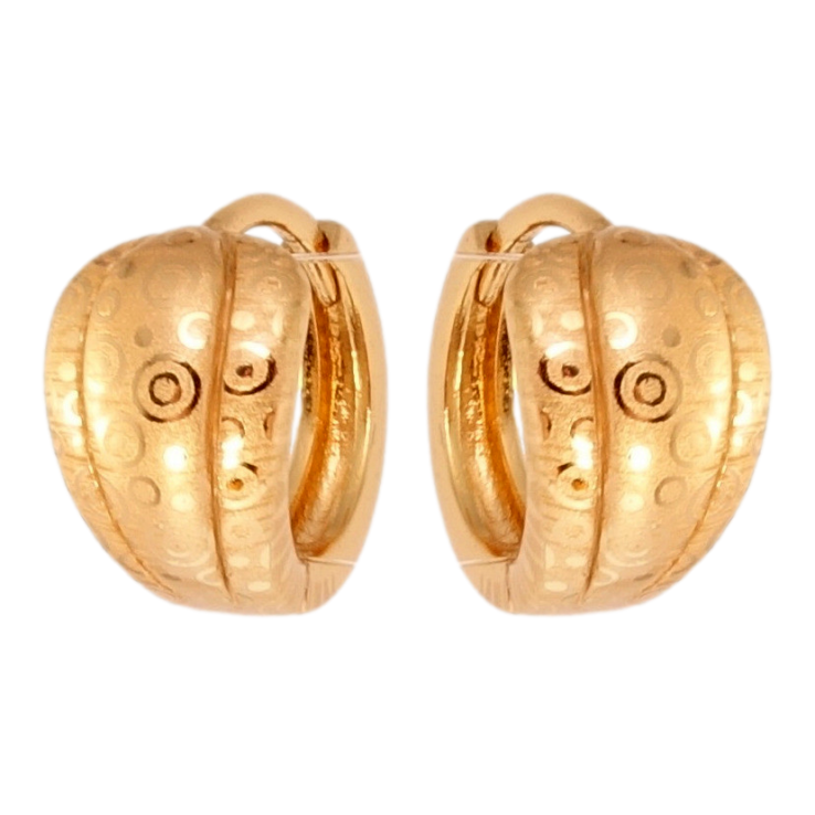Серьги Xuping Позолота 18K колечки Фигурные с узором круги напылением фото №14