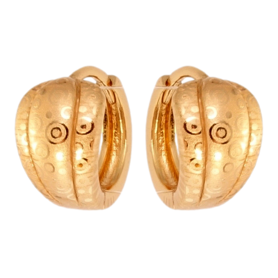 Серьги Xuping Позолота 18K колечки Фигурные с узором круги напылением фото №1 Серьги Xuping Позолота 18K колечки Фигурные с узором круги напылением фото №1