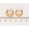 Серьги Xuping Позолота 18K колечки Резной вензельный орнамент с напылением фото №2 Серьги Xuping Позолота 18K колечки Резной вензельный орнамент с напылением фото №2