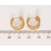 Серьги Xuping Позолота 18K колечки Широкие с резным узором фото №2 Серьги Xuping Позолота 18K колечки Широкие с резным узором фото №2