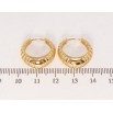 Серьги Xuping Позолота 18K колечки Объемные кольца с полосатым узором фото №2 Серьги Xuping Позолота 18K колечки Объемные кольца с полосатым узором фото №2