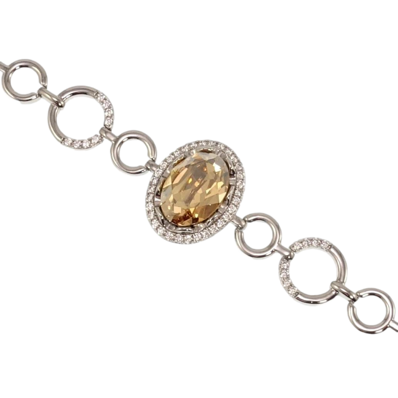 Браслет Xuping колір Родій з кр-ми Swarovski Golden Shad в обрамленні кристалів довжина з доп.замком 17.5,19,5см х фото №21 Браслет Xuping колір Родій з кр-ми Swarovski Golden Shad в обрамленні кристалів довжина з доп.замком 17.5,19,5см х фото №21