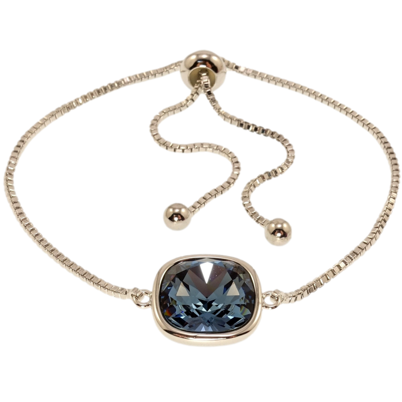 Браслет Xuping колір Родій з кр-ми Swarovski Ланцюжок зі вставкою кр-лл Montana, 9х9мм на бігунці 12-25см х 2мм фото №24 Браслет Xuping колір Родій з кр-ми Swarovski Ланцюжок зі вставкою кр-лл Montana, 9х9мм на бігунці 12-25см х 2мм фото №24
