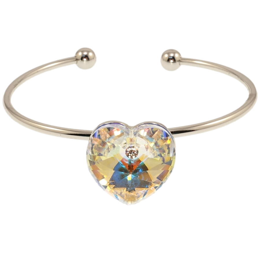 Браслет Xuping цвет Родий с кр-ми Swarovski Кристальное сердце Shimmer ø 5,5см фото №1 Браслет Xuping цвет Родий с кр-ми Swarovski Кристальное сердце Shimmer ø 5,5см фото №1