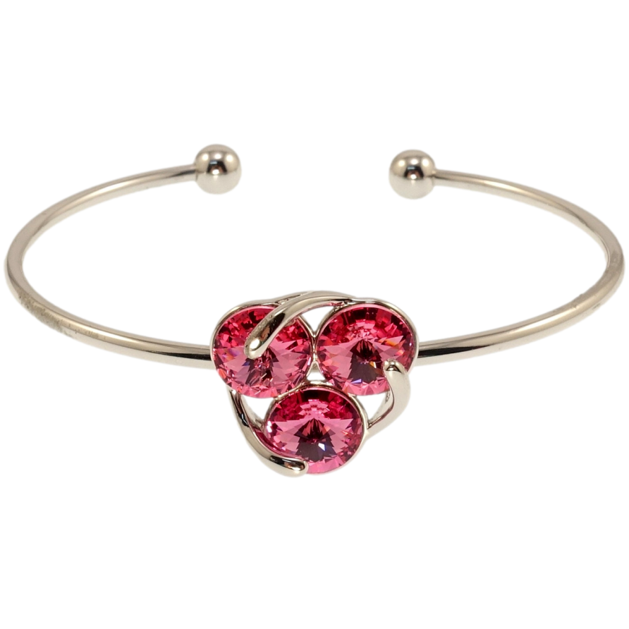 Браслет Xuping колір Родій з кр-ми Swarovski Трініті кристали Rose ø 6см фото №1 Браслет Xuping колір Родій з кр-ми Swarovski Трініті кристали Rose ø 6см фото №1